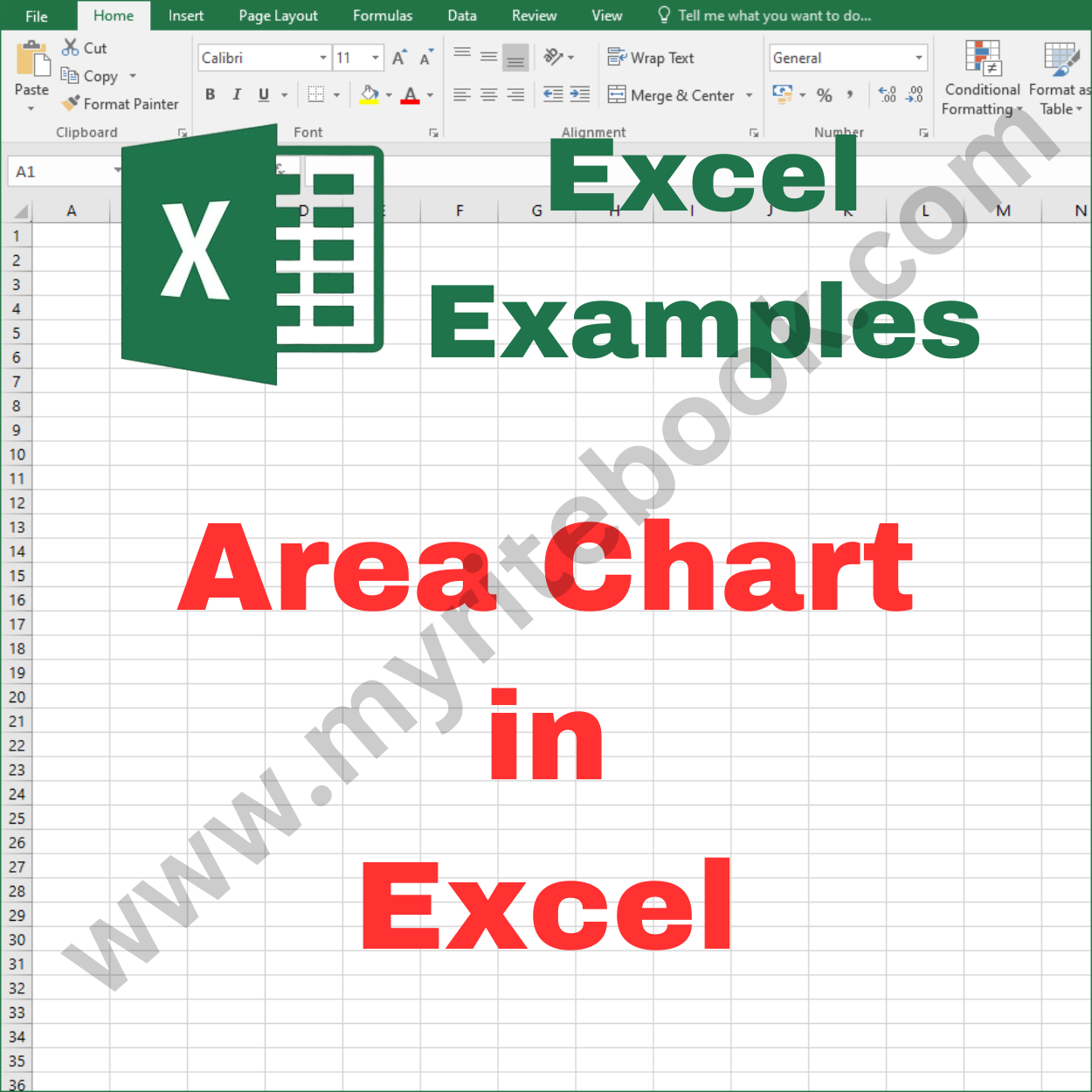 Excel Example Area Chart In Excel Myritebook Learn Tutorials