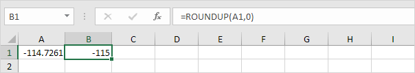 ROUND NEGATIVE NUMBER UP NEAREST INTEGER