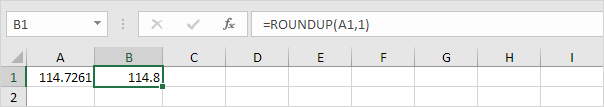 ROUND UP ONE DECIMAL PLACE