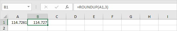 ROUND UP THREE DECIMAL PLACES