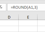 Round to Three Decimal Places in Excel