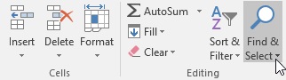 Excel Basics - Find & Select in Excel