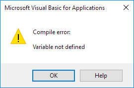 Macro Errors: Compile Error in Excel VBA