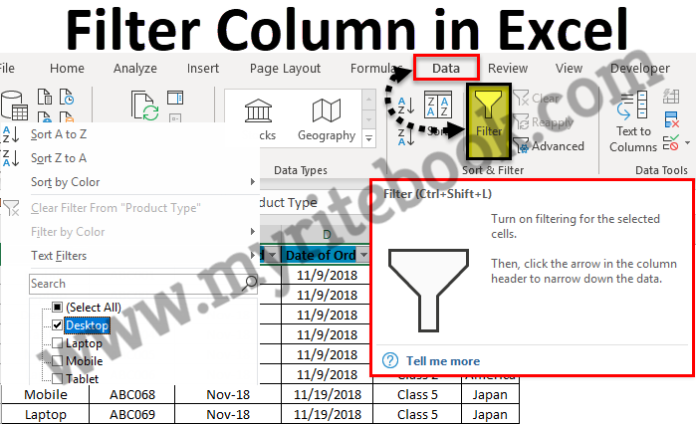 Excel Data Analysis Filter in Excel