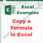 Excel Example – Copy a Formula in Excel