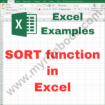 Excel Example – SORT function in Excel