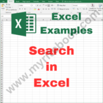 Excel Example – Search in Excel