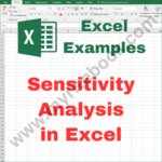 Excel Example – Sensitivity Analysis in Excel