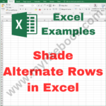 Excel Example – Shade Alternate Rows in Excel