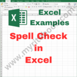 Excel Example – Spell Check in Excel