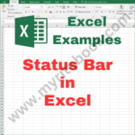 Excel Example – Status Bar in Excel