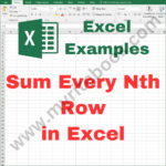 Excel Example – Sum Every Nth Row in Excel