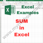 Excel Example – Sum in Excel