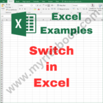 Excel Example – Switch in Excel