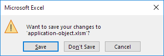 Excel VBA - Application Object in Excel - DisplayAlerts