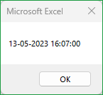 Excel VBA-Date and Time in Excel - NOW