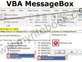 Excel VBA MsgBox in Excel