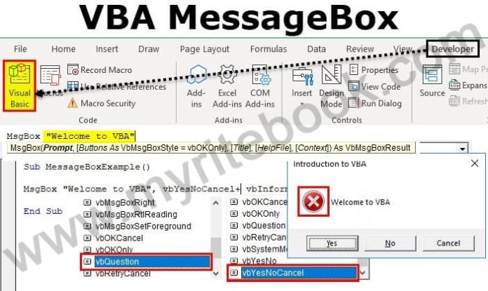 Excel VBA MsgBox in Excel