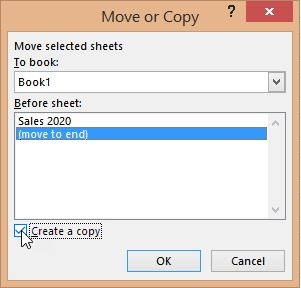 Move or Copy Dialog Box