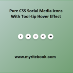 Pure CSS Social Media Icons With Tooltip Hover Effect Featured