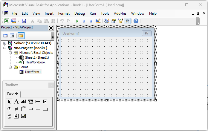 Userform Screen Setup in Excel VBA