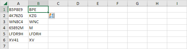 Flash Fill in Excel