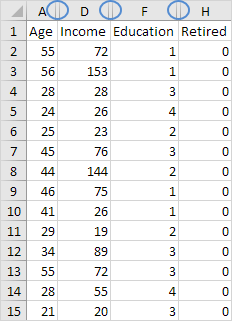 Hidden Columns in Excel