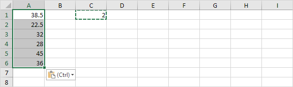 Paste Special Divide Result