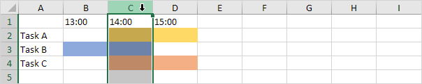 Select a Column in Excel